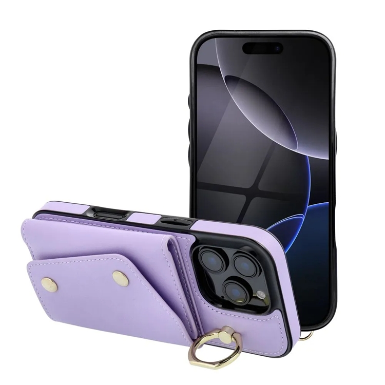 Mobilskal till iPhone 12/12 Pro Wonder Korthållare - Lila