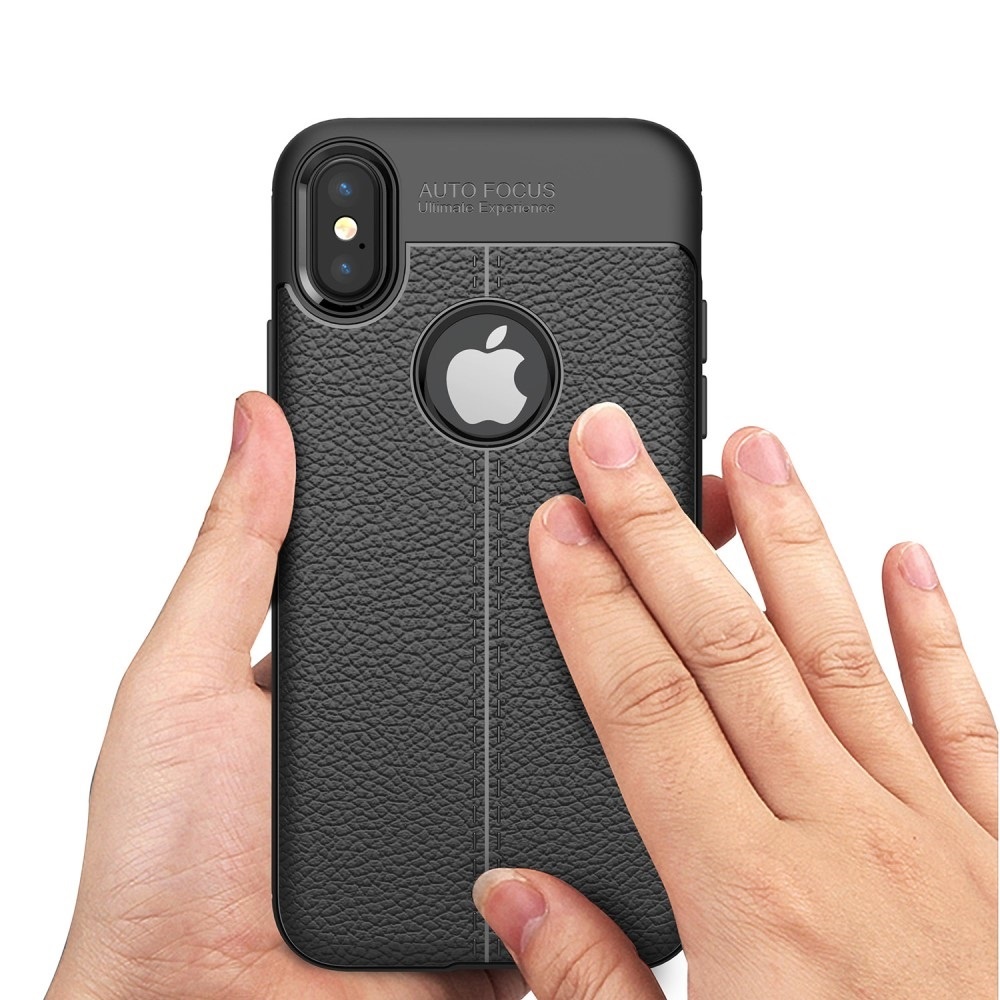 Litchi Skin TPU Mobilskal till iPhone XS / X