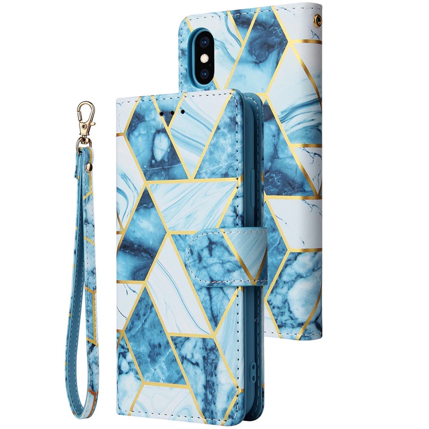 Marble Grid Plånboksfodral till Galaxy S21 Plus