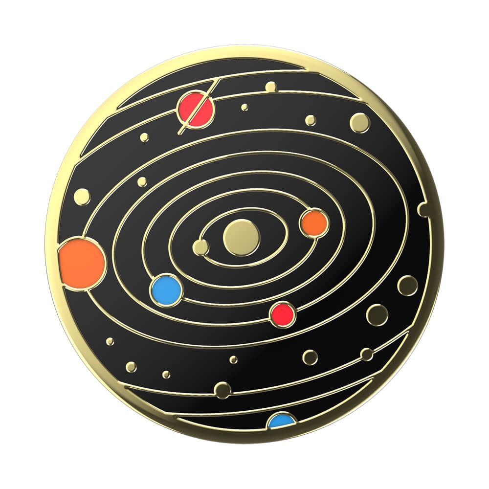 POPSOCKETS Enamel Solar flare Black Avtagbart Grip