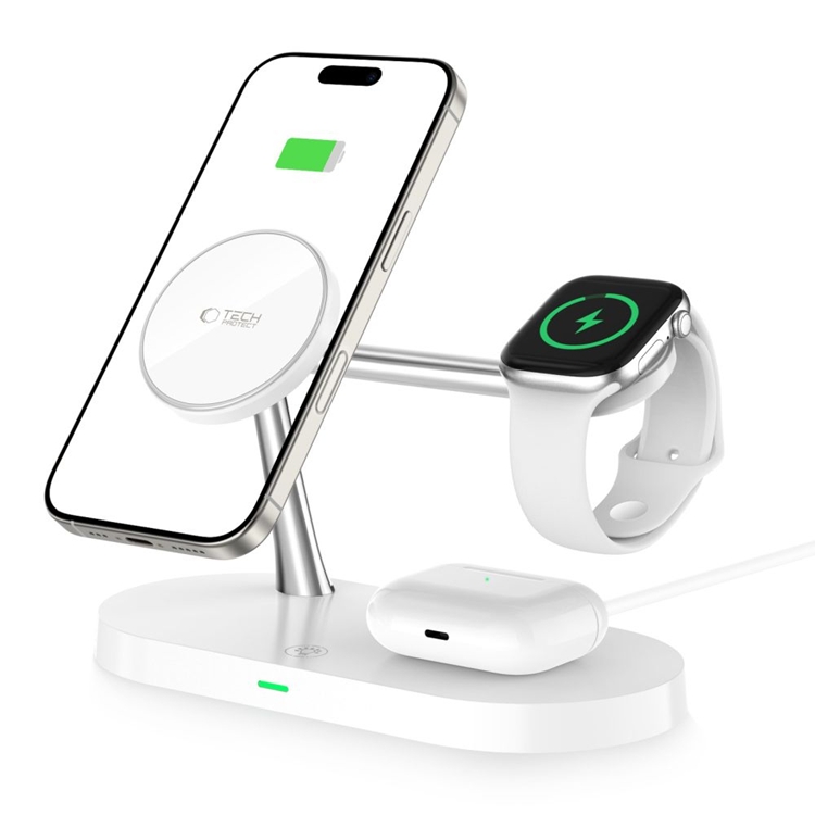 4-i-1 Trådlös Laddare Magsafe iPhone Apple Watch AirPods