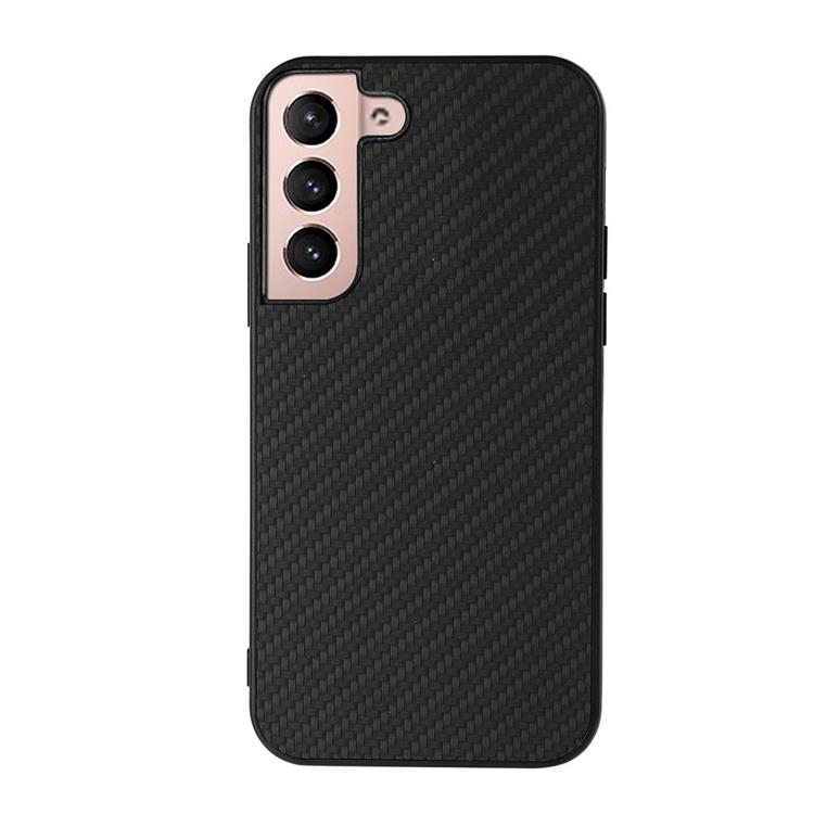 Carbon Fiber Läder Skal Galaxy S22 Plus