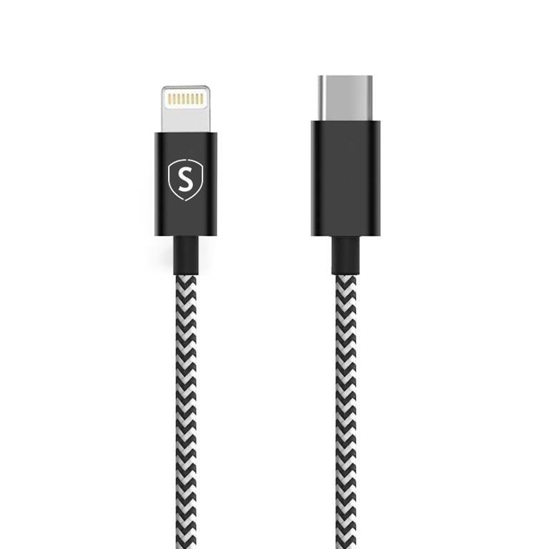 SiGN Skin USB-C till Lightning kabel 2.1A 2m - Svart