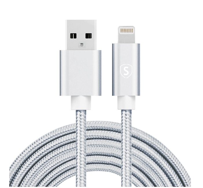 SiGN USB-A till Lightning kabel 2.1A 3m Nylon
