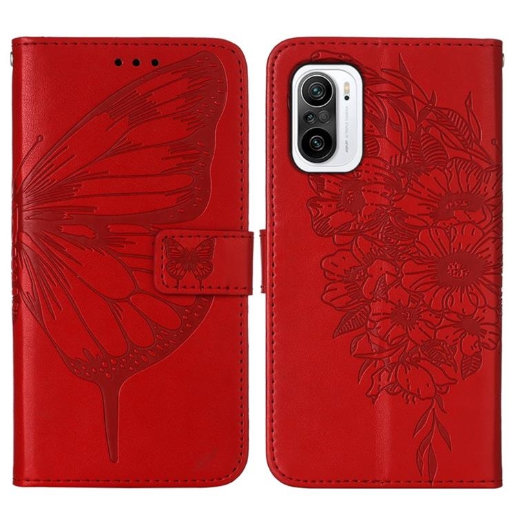 Butterfly Flower Imprinted Plånboksfodral Xiaomi 12 Pro