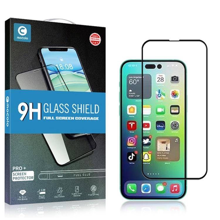 MOCOLO iPhone 14 Pro Max Härdat Glas Skärmskydd Full Glue HD