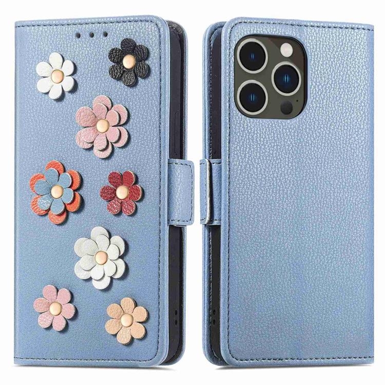 iPhone 14 Pro Max Plånboksfodral Flower Decor Magnetic