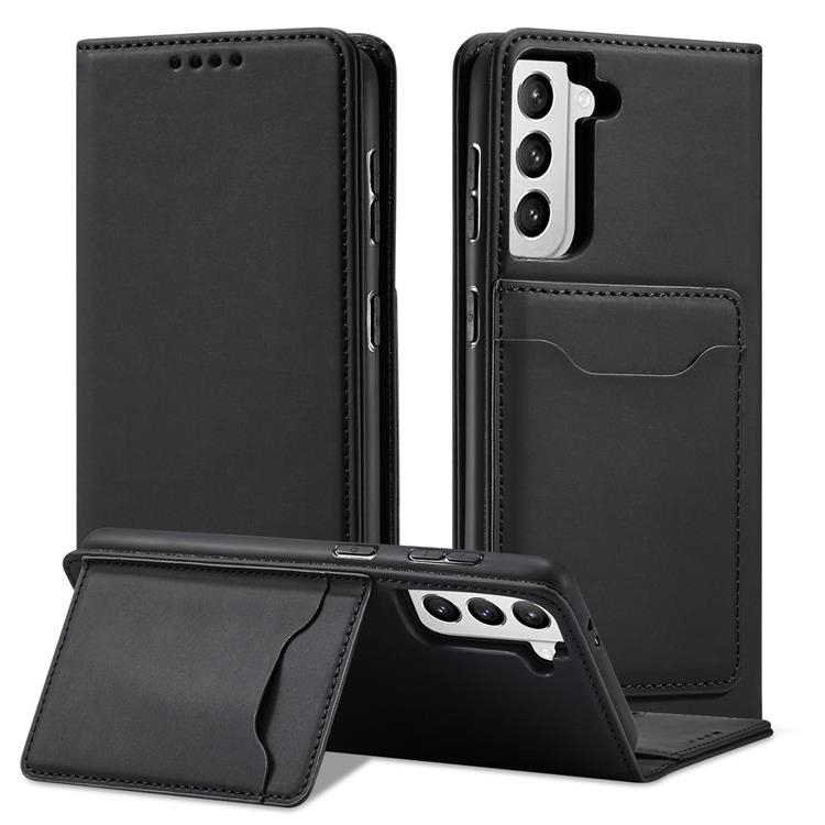 Galaxy S22 Plus Plånboksfodral Magnet Stand - Svart