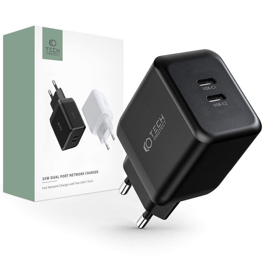 Tech-Protect Nätverksladdare C35W 2-Port