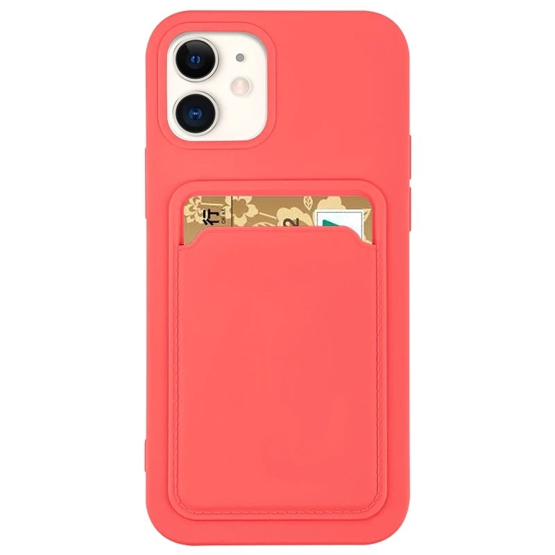 iPhone 12 Pro Max Skal med Korthållare - Orange