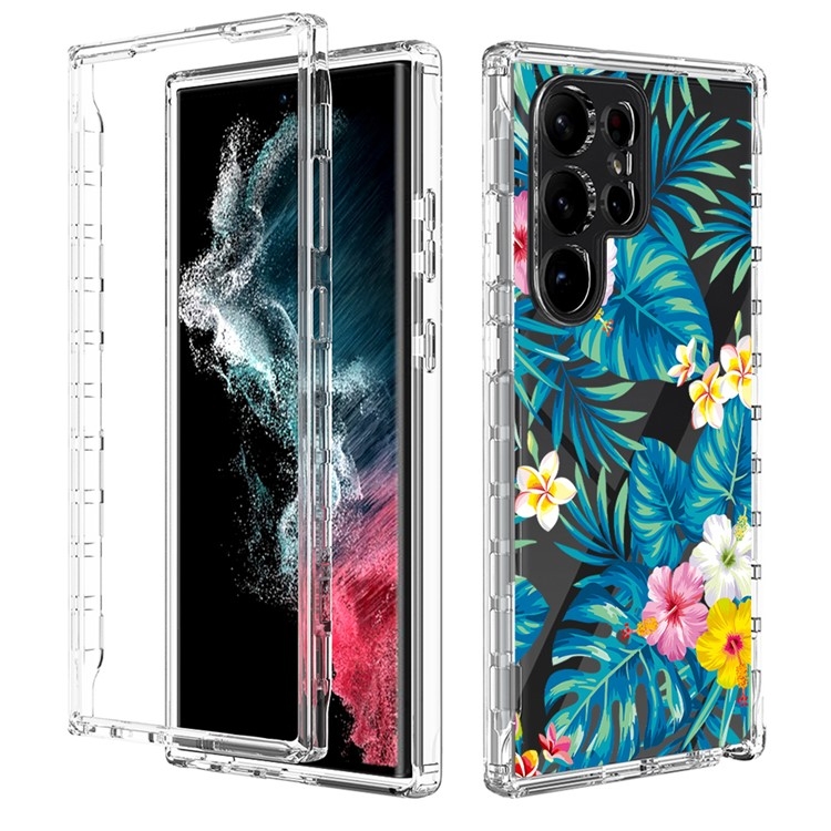 Galaxy S23 Ultra Skal Pattern Printing - Plantain Leaf