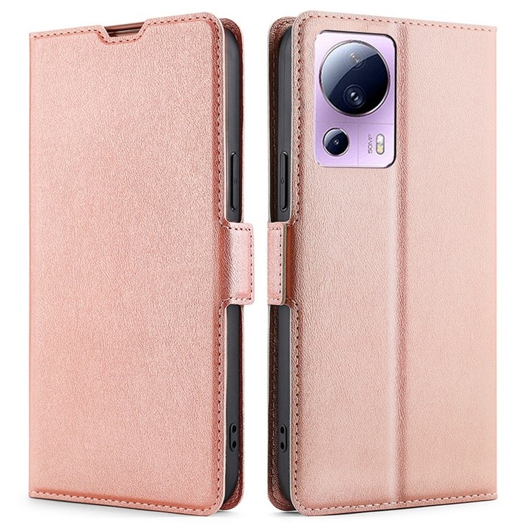 13 Lite Plånboksfodral Dual Magnetic Clasp - Rosa