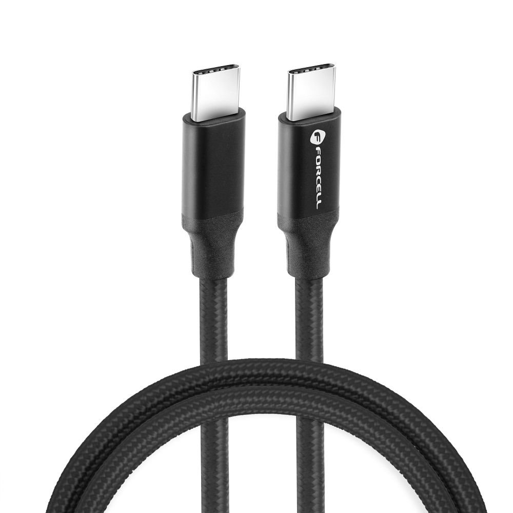 FORCELL USB-C till USB-C kabel QC4.0 PD100W / 4K / 20Gbit/s 1m