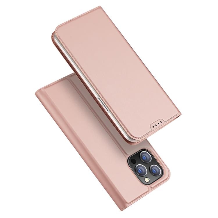 DUX DUCIS Skin Pro iPhone 15 Pro Plånboksfodral PU Läder - Rosa