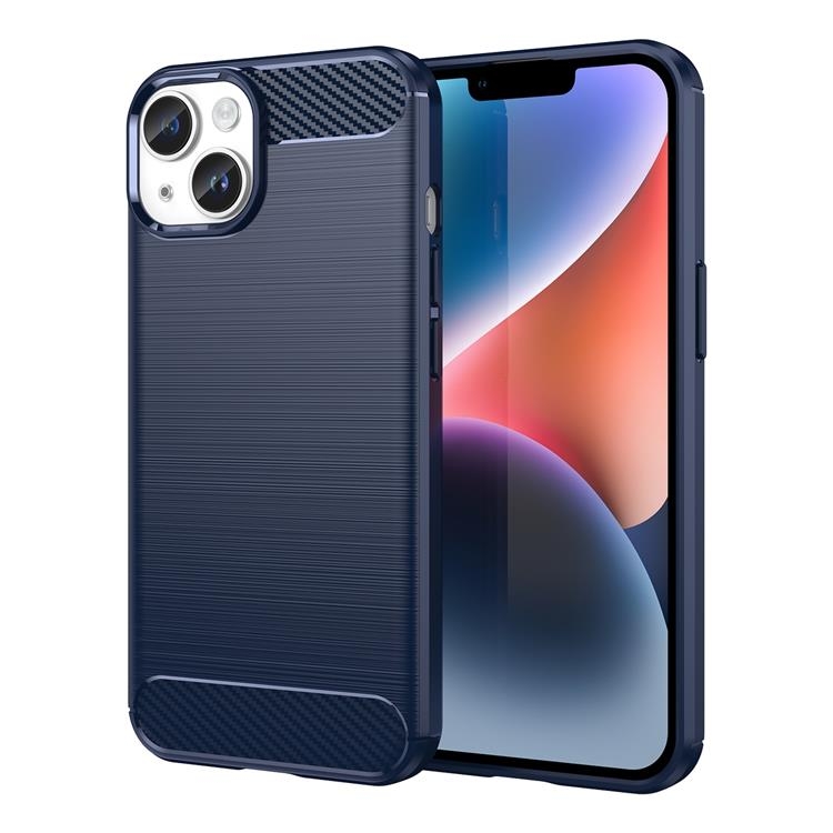 Mobilskal till iPhone 15 Carbon Flexible - Blå
