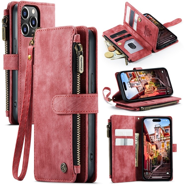 CASEME iPhone 15 Pro Max Plånboksfodral C30 Zipper