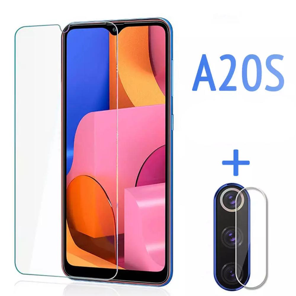 3-PACK Galaxy A20s Skärmskydd + Kameralinsskydd HD 0,3mm
