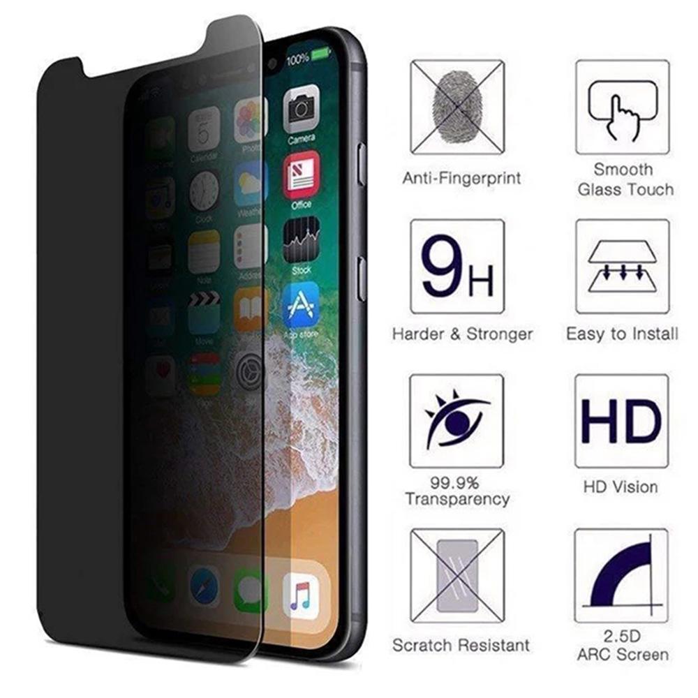 3-PACK Anti-Spy Skärmskydd 0,3mm iPhone 12 Pro Max