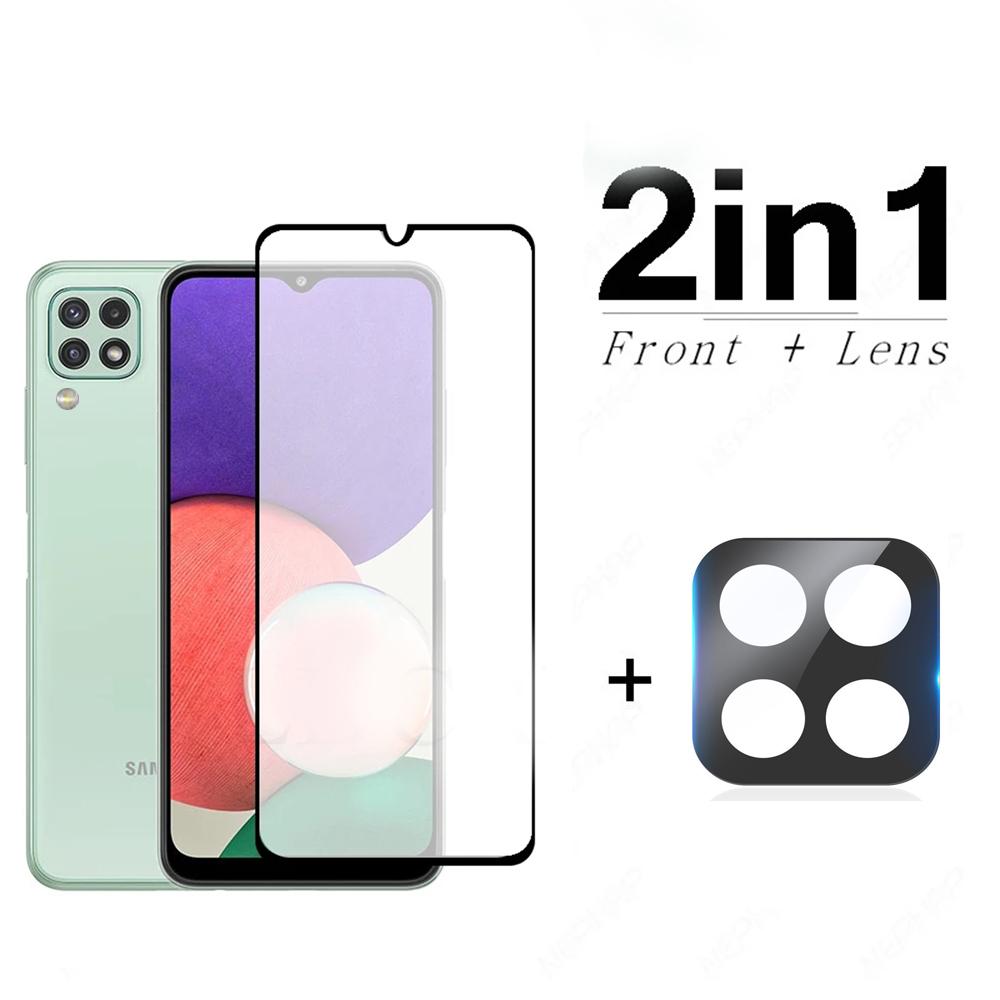 2-PACK Skärmskydd + Kameralinsskydd 2.5D HD 0,3mm Galaxy A12