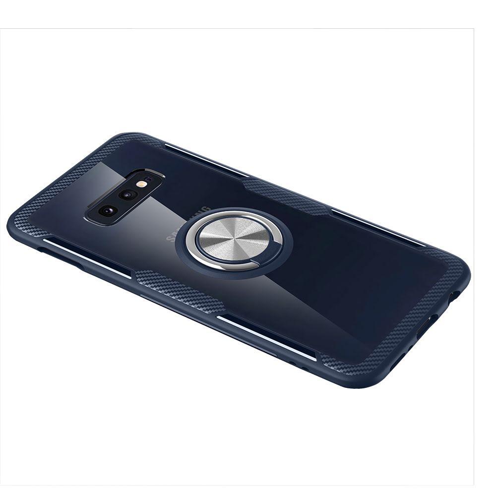 Galaxy S10 Plus - Stilrent Skal med Ringhållare (LEMAN)