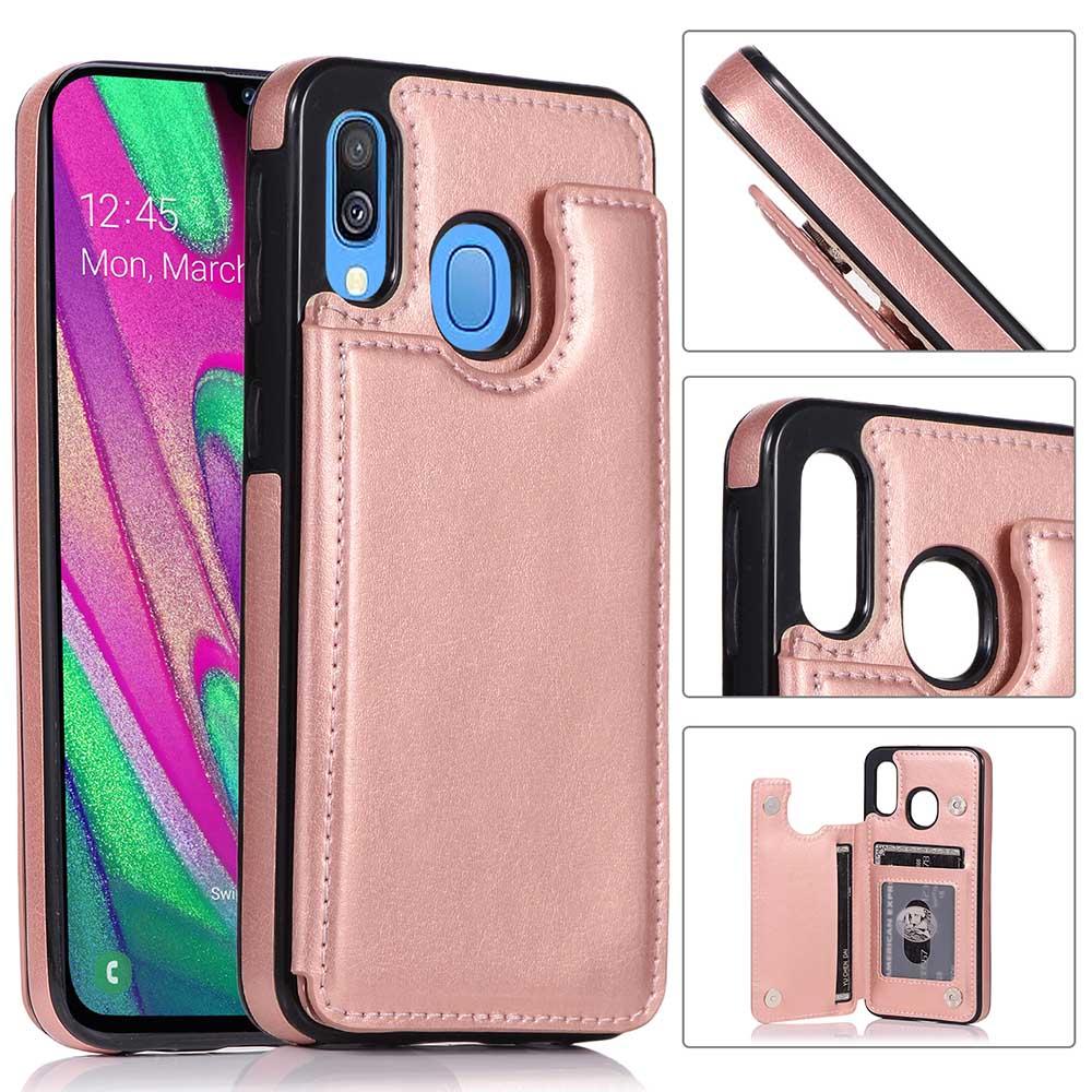 Galaxy A40 - Stilsäkert Skyddsskal med Kortfack NKOBEE