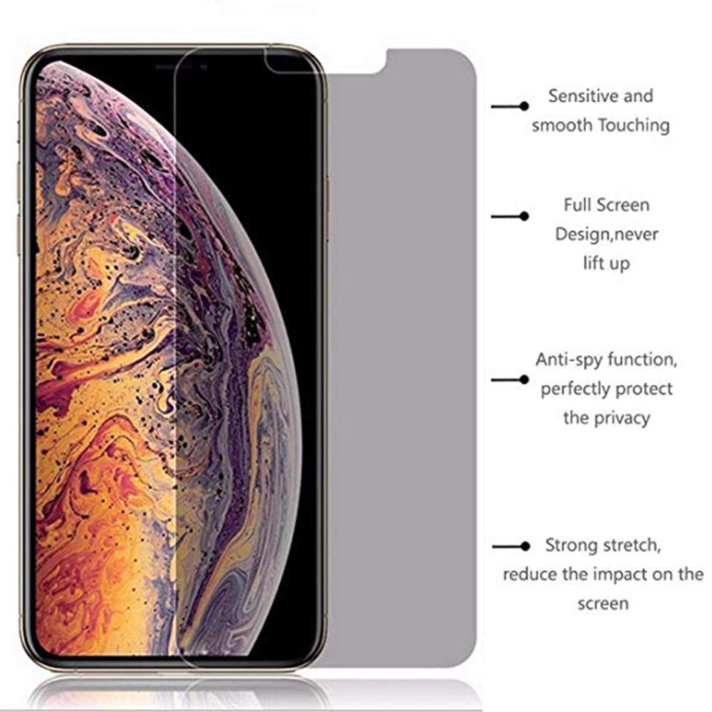 iPhone X/XS 3-PACK Anti-Spy Skärmskydd 9H Screen-Fit