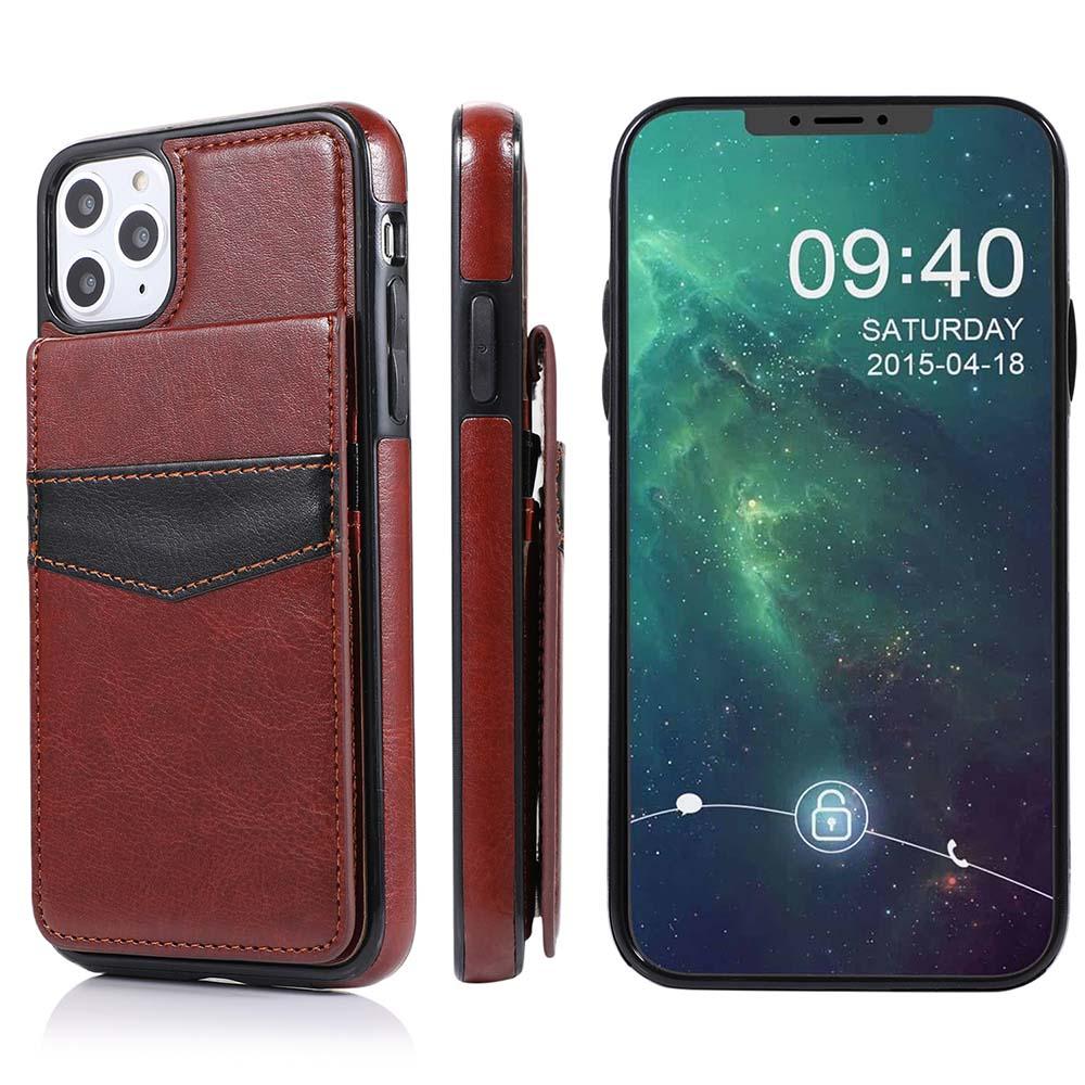 iPhone 12 Pro - Smidigt Effektfullt LEMAN Skal med Korthållare