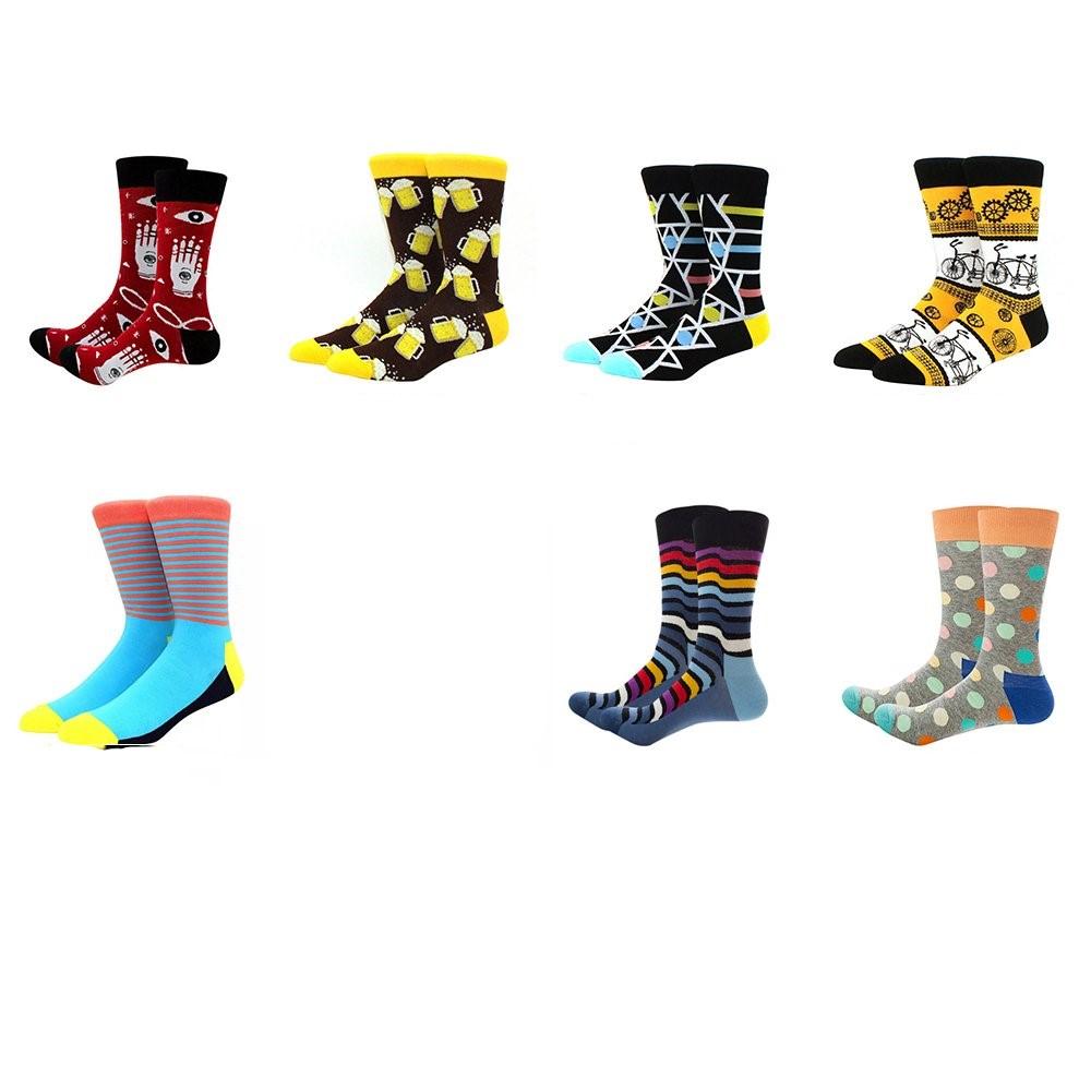 7-Pack Mjuka Bekväma Färgglada Strumpor UNISEX