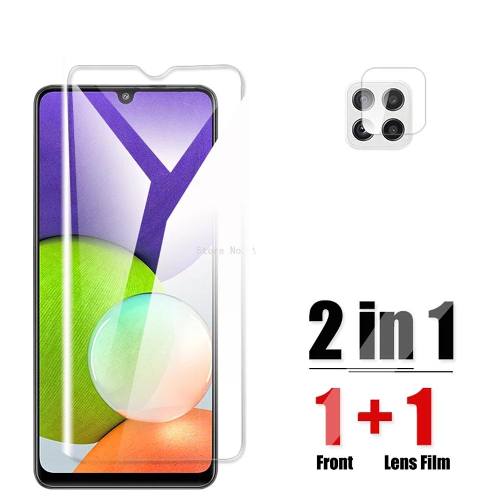 3-PACK Galaxy A22 Sk�rmskydd + Kameralinsskydd HD 0,3mm