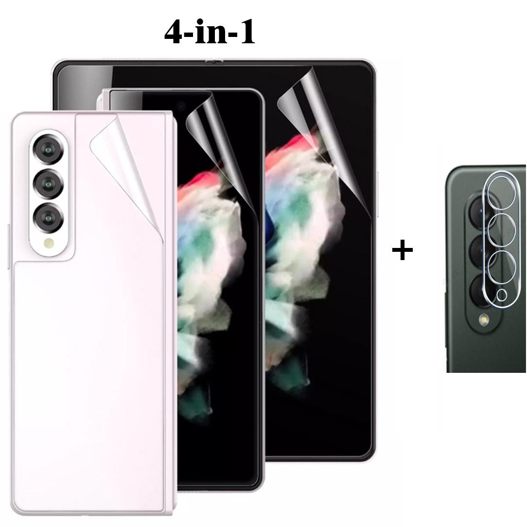 3-PACK 4-in-1 Samsung Galaxy Z Fold 3 Hydrogel Skärmskydd