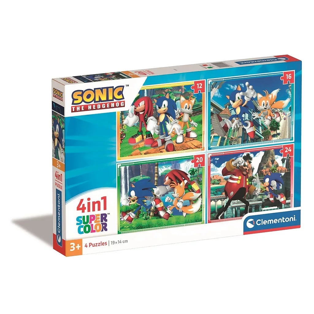 Sonic the Hedgehog 4-i-1 Pussel 12-24 bitar Clementoni