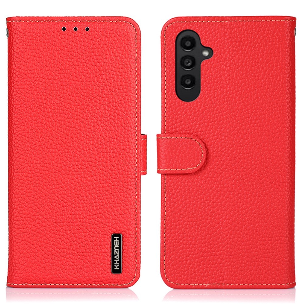 KHAZNEH Galaxy S24 Fodral Premium Litchi Äkta Läder