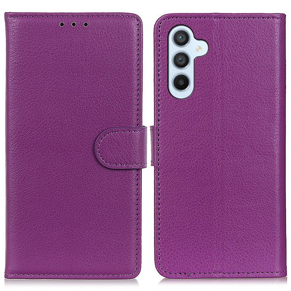 Galaxy S25 Plus / S24 Plus Fodral Litchi Läder