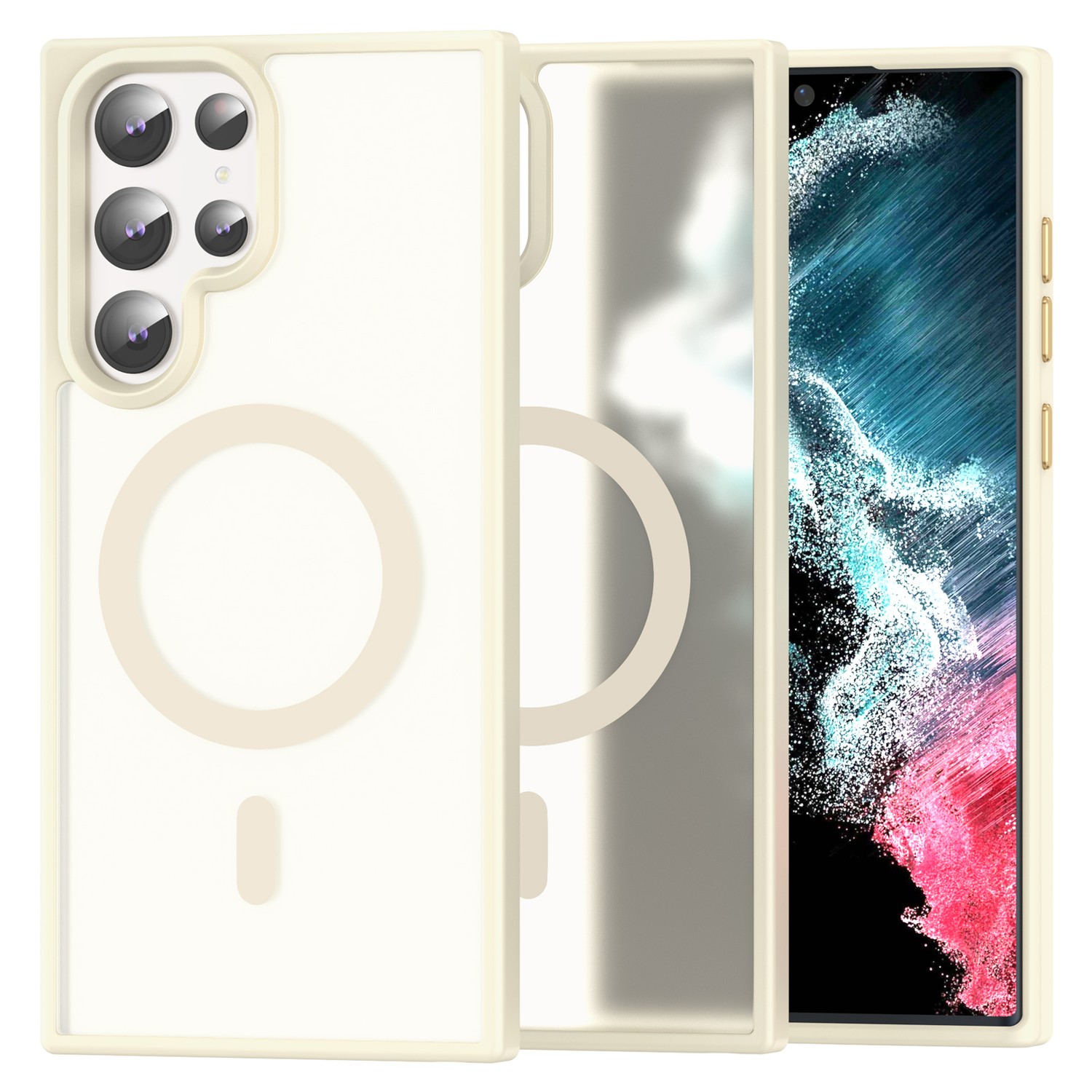 ColorPop Samsung Galaxy S22 Ultra Skal CH MagSafe Matt Off White