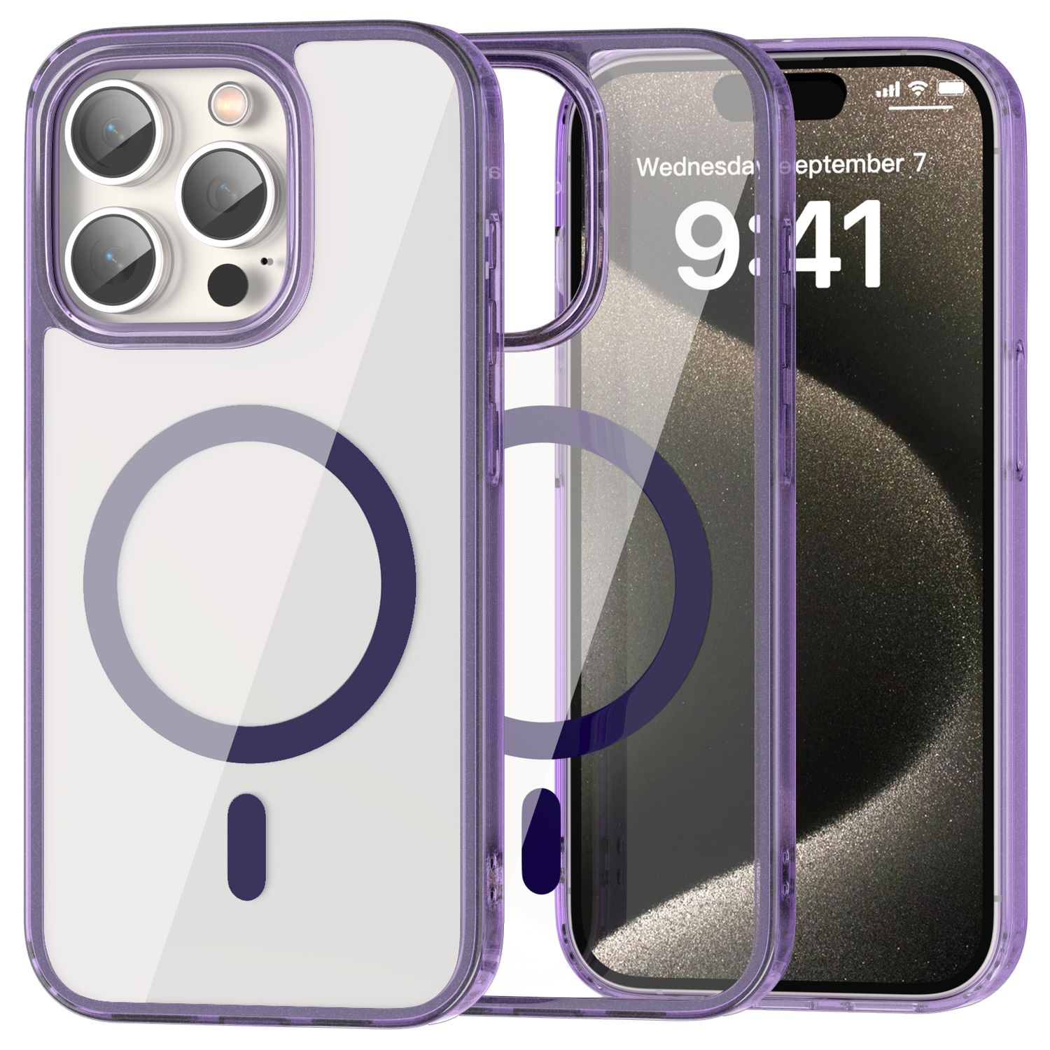 ColorPop iPhone 15 Pro Skal CH MagSafe Transparent