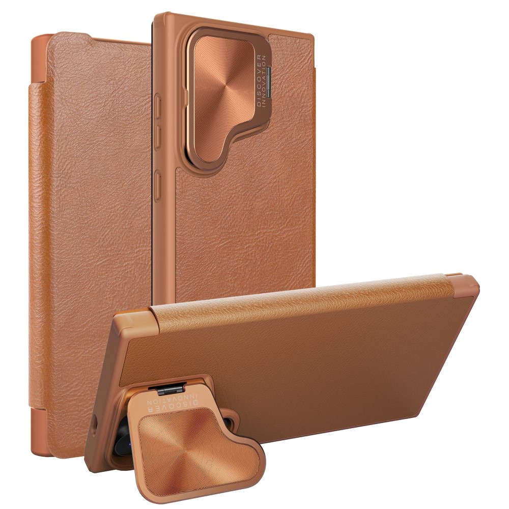 NILLKIN Galaxy S24 Plus Fodral Qin Läder Cam Kickstand