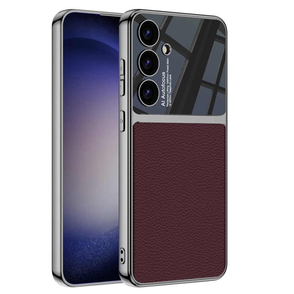GKK Galaxy S24 Plus Skal Hybrid Läder Litchi