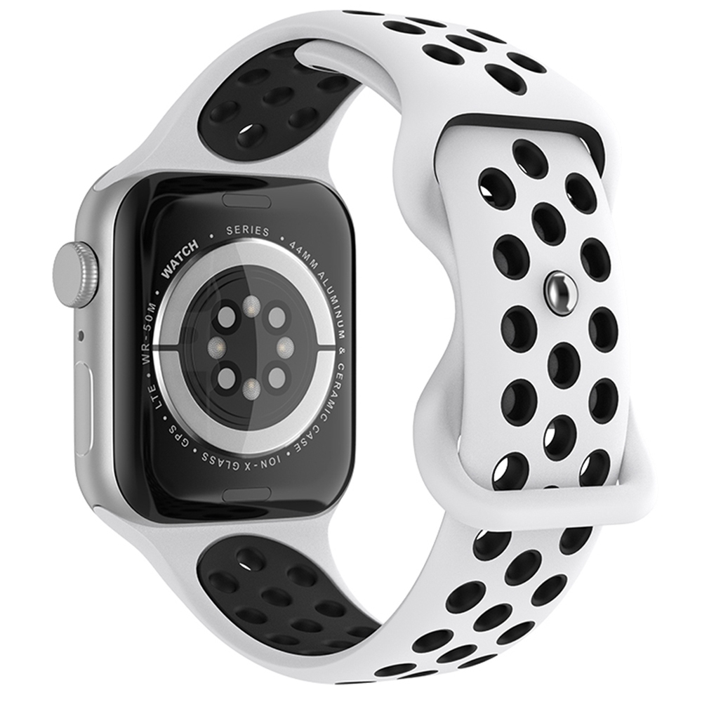 Sportarmband Dual-Color Apple Watch 42/44/45/46/49 mm (M/L) Vit