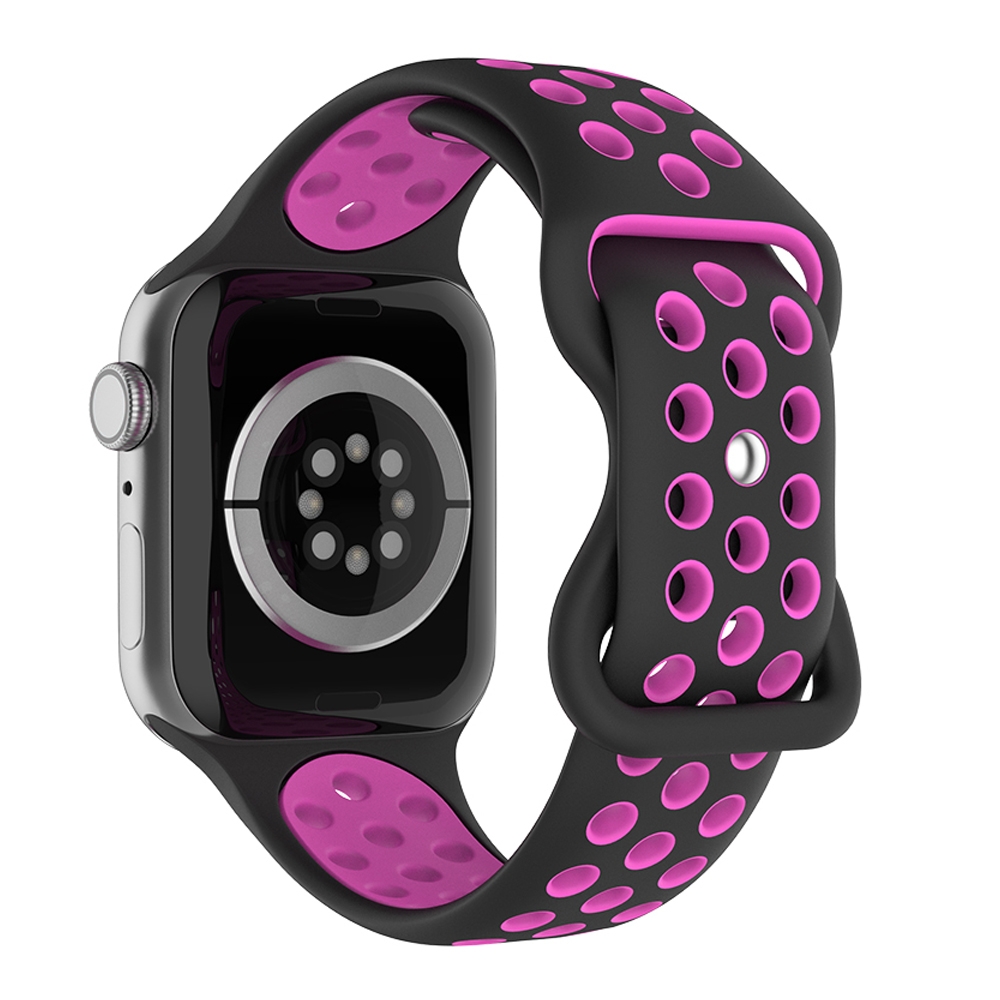 Sportarmband Dual-Color Apple Watch 42/44/45/46/49 mm (S/M) Svart
