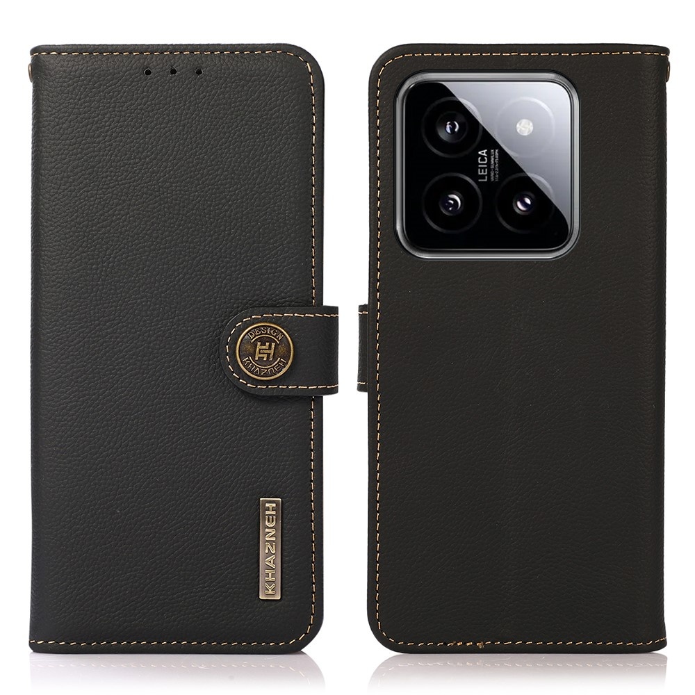 KHAZNEH Xiaomi 14 Ultra Fodral RFID Äkta Läder