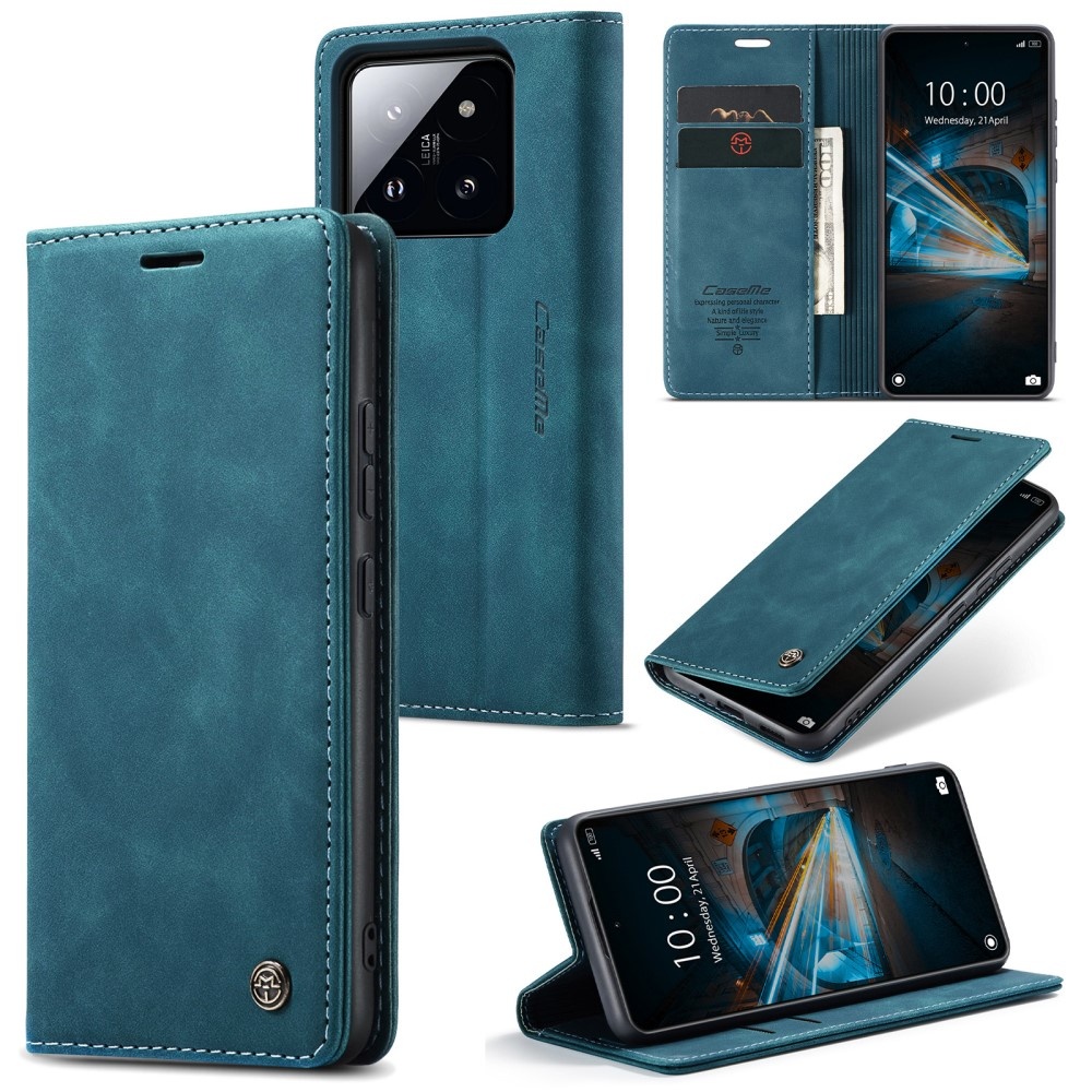 CASEME Xiaomi 14 Fodral Flip Läder