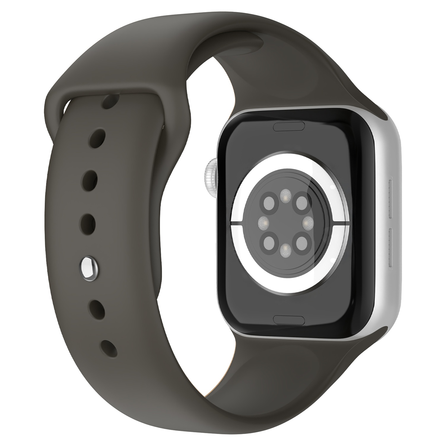 Watch 42/44/45/46/49 mm Silikon Armband (S/M) Mörk