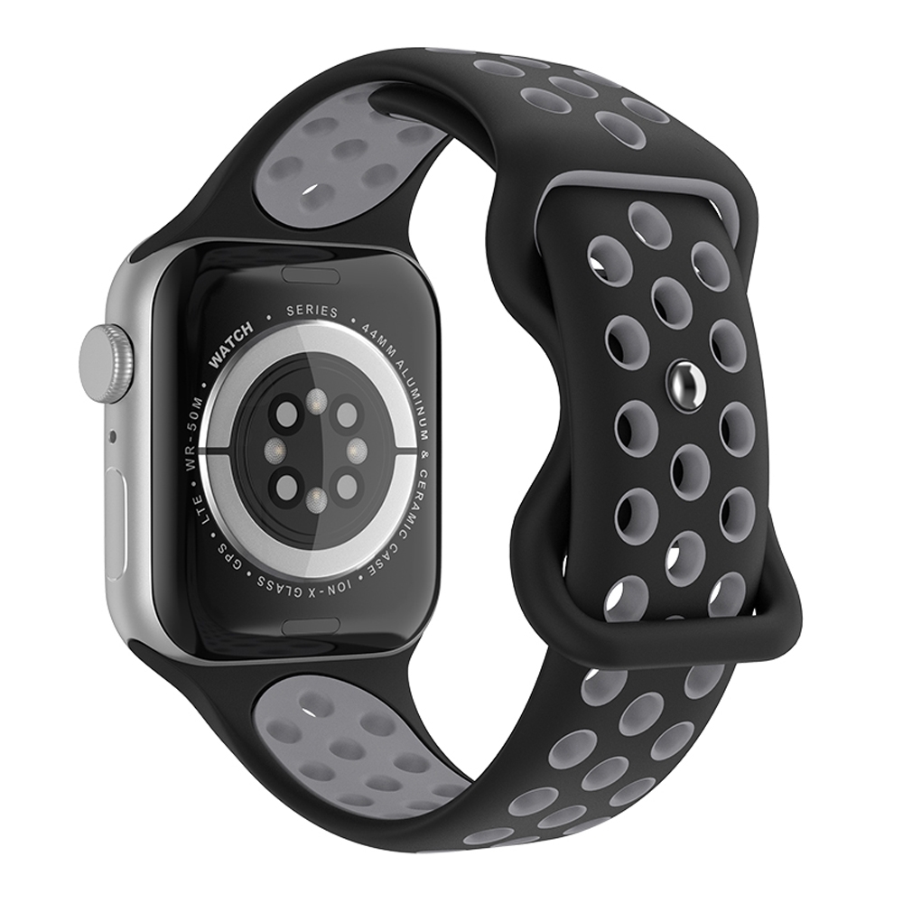 Sportarmband Dual-Color Apple Watch 42/41/40/38 mm (S/M) Svart