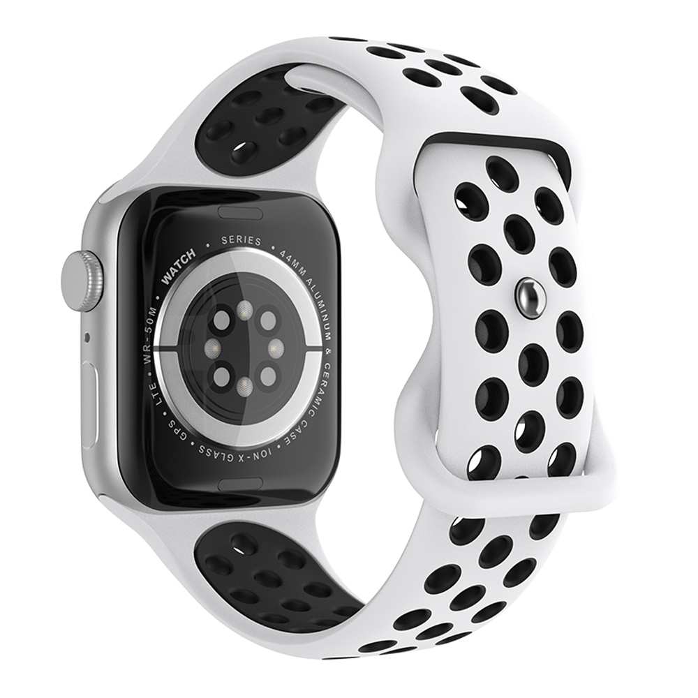 Sportarmband Dual-Color Apple Watch 42/41/40/38 mm (S/M) Vit