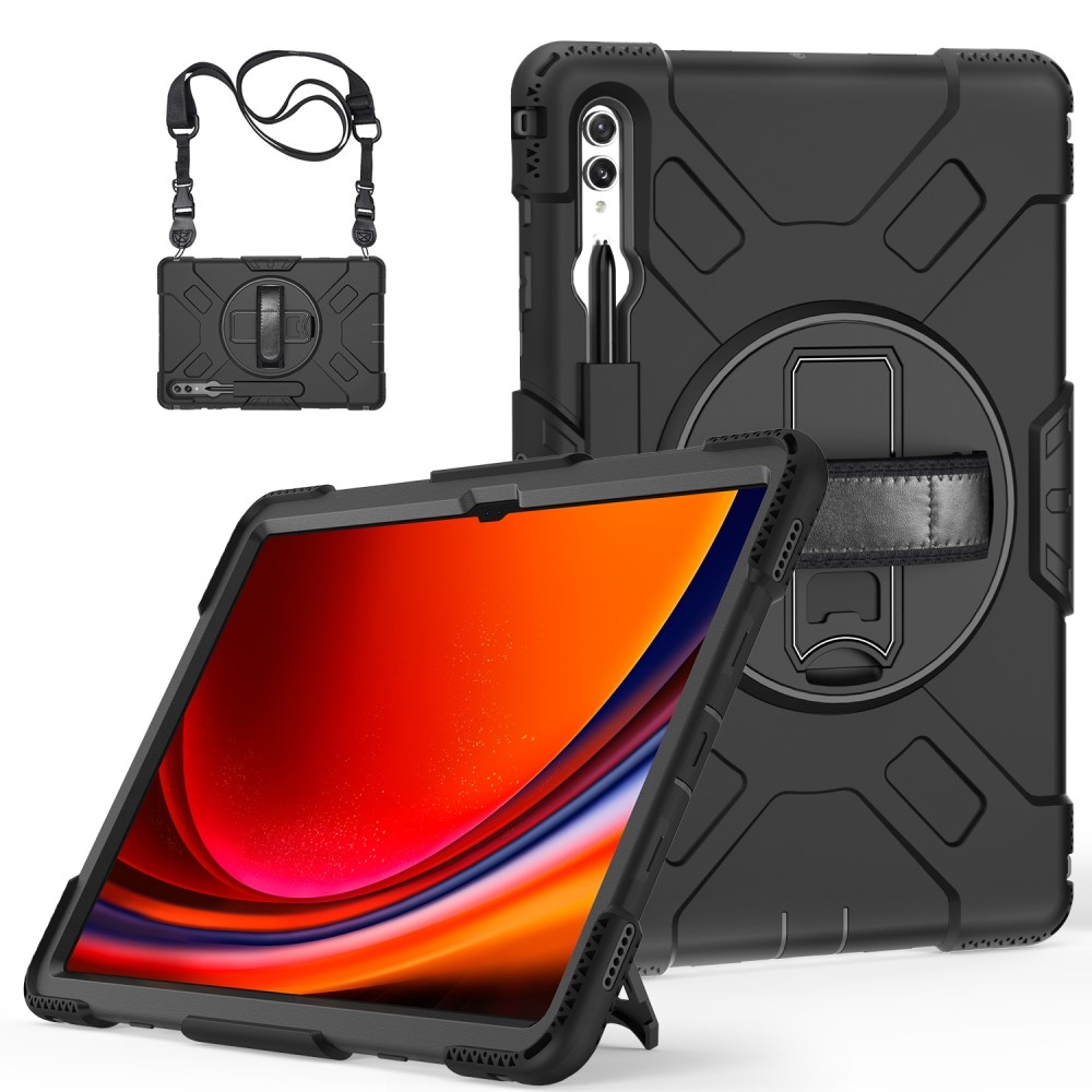 Galaxy Tab S9 Ultra Skal 360 Rotation Shockproof Med Rem