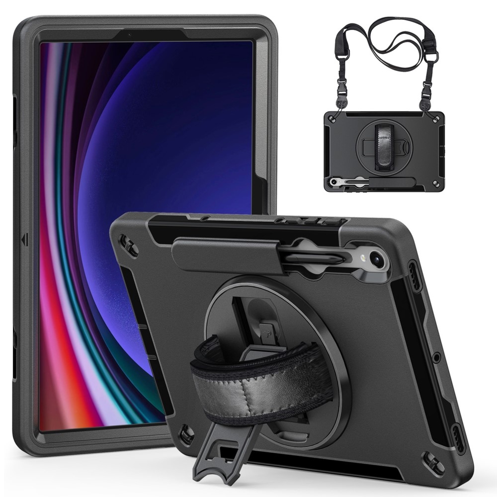 Galaxy Tab S9 Skal 360 Rotation Shockproof Med Rem