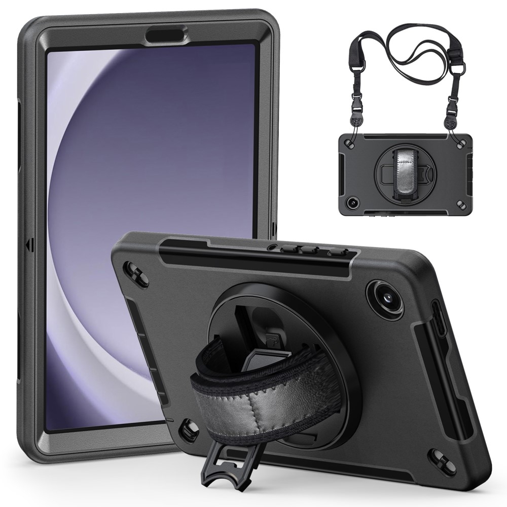 Galaxy Tab A9 Skal 360 Rotation Shockproof Med Rem
