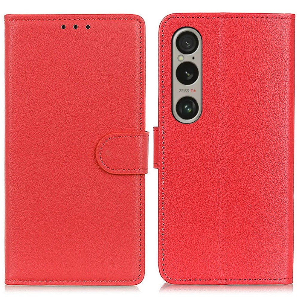 Xperia 1 VI Litchi Läder Fodral