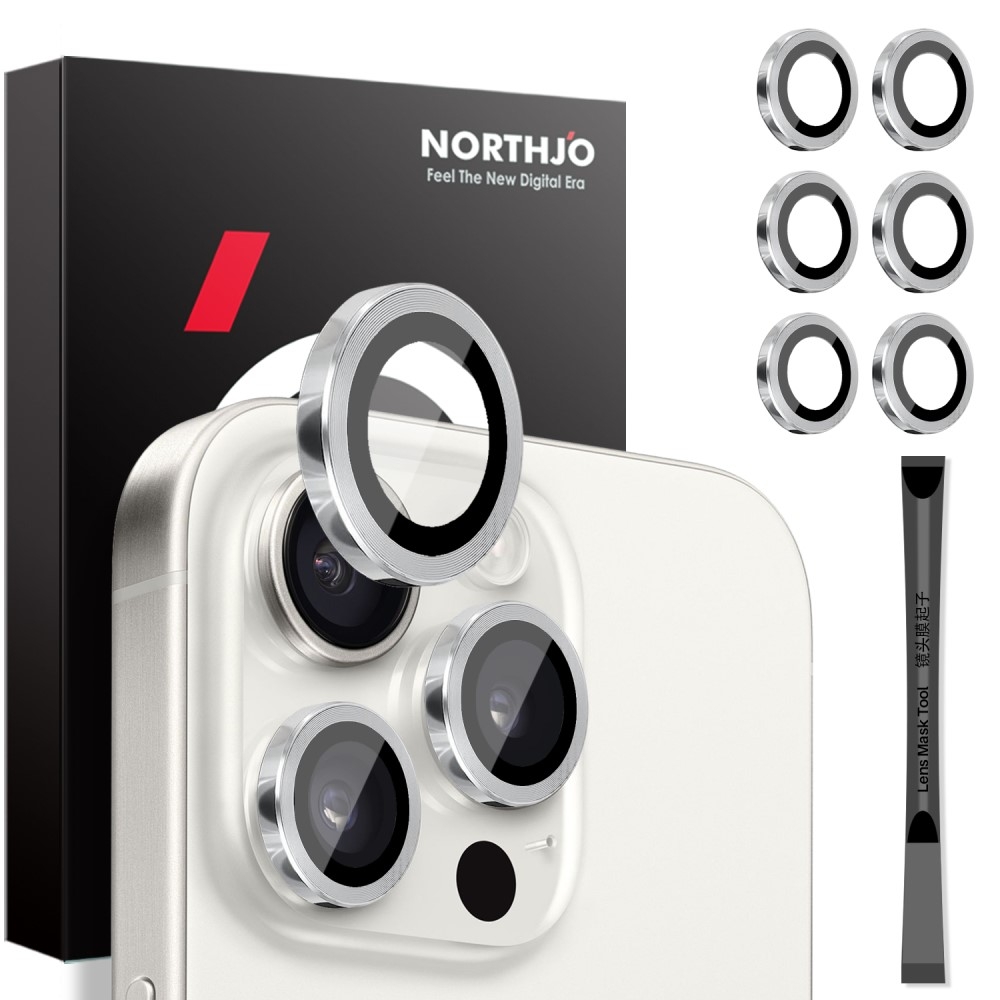NORTHJO iPhone 14 Pro/Pro Max/15 Pro/Pro Max Linsskydd 2-PACK