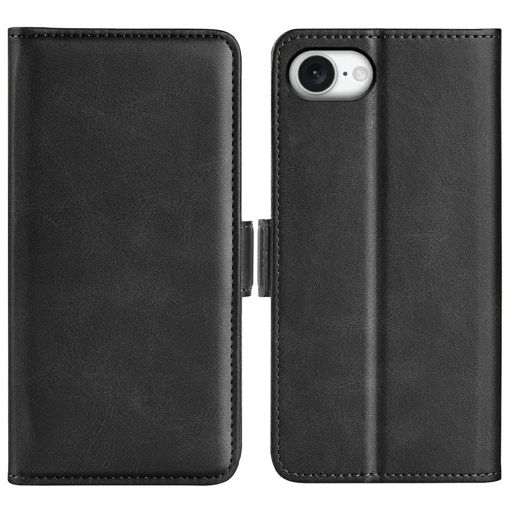 iPhone 17e / 16e Fodral Läder Svart
